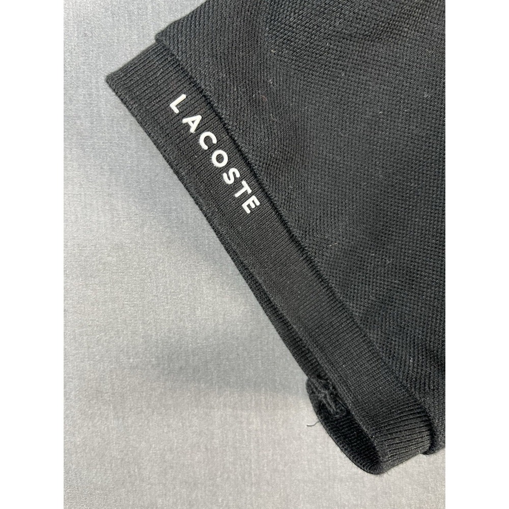 Lacoste Men's XL Cotton Polo Shirt Black Made In France - Picture 8 of 9